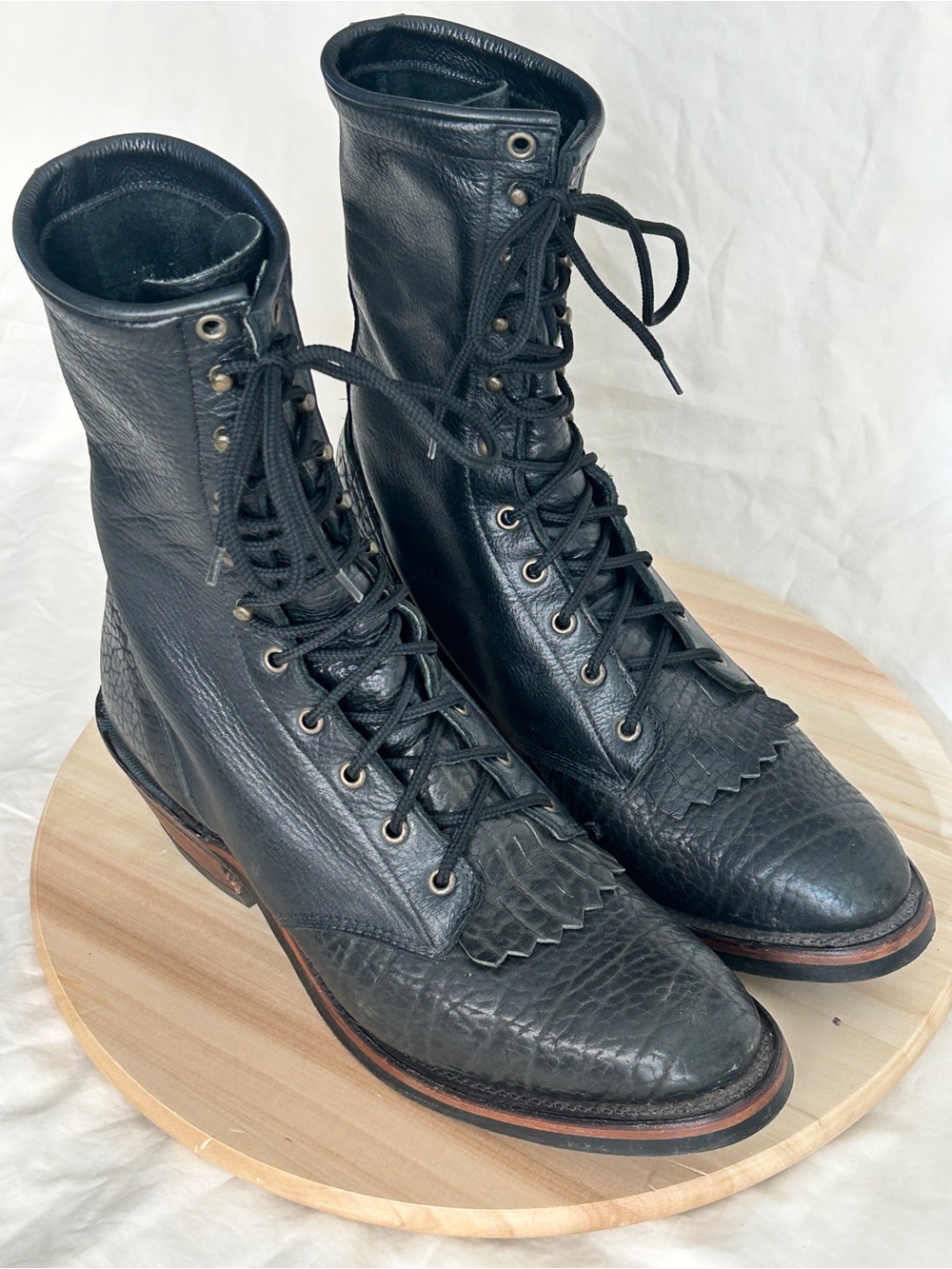 Boulet Men’s Black Packer Western Boot US 10.5 - Picture 2 of 9
